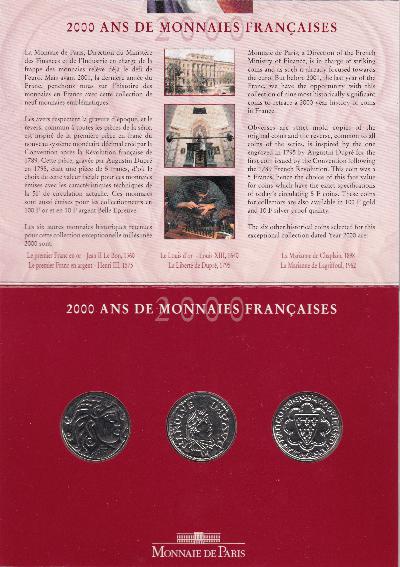 Beschrijving: 3 x 5 Francs OLD COINS ORIGIN. SET(3)